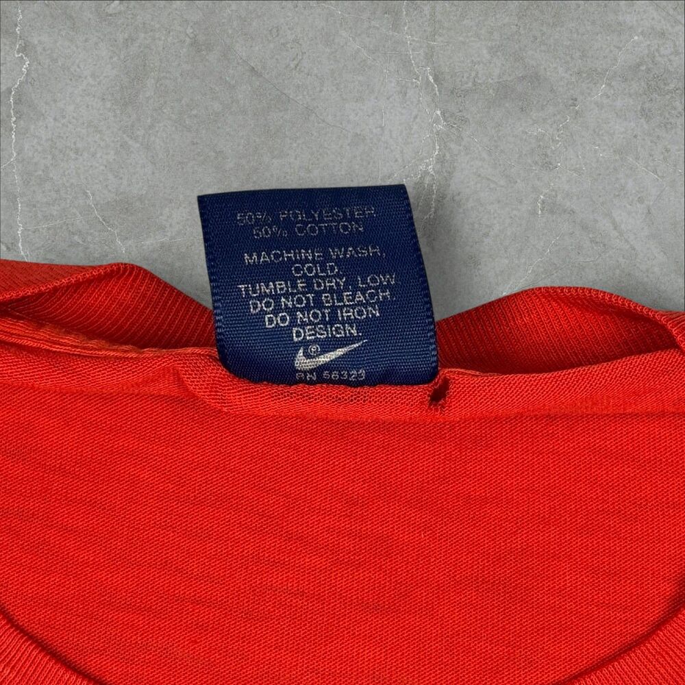 Vintage Original 1980’s Air Jordan Wings Logo Chicago Red Nike Blue Tag Shirt -M - Picture 5 of 8